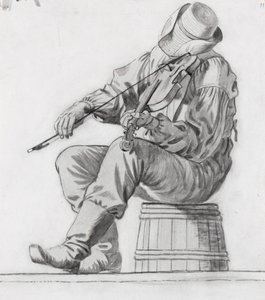 Geiger (Studie für Die fröhlichen Flachbootmänner) (recto)